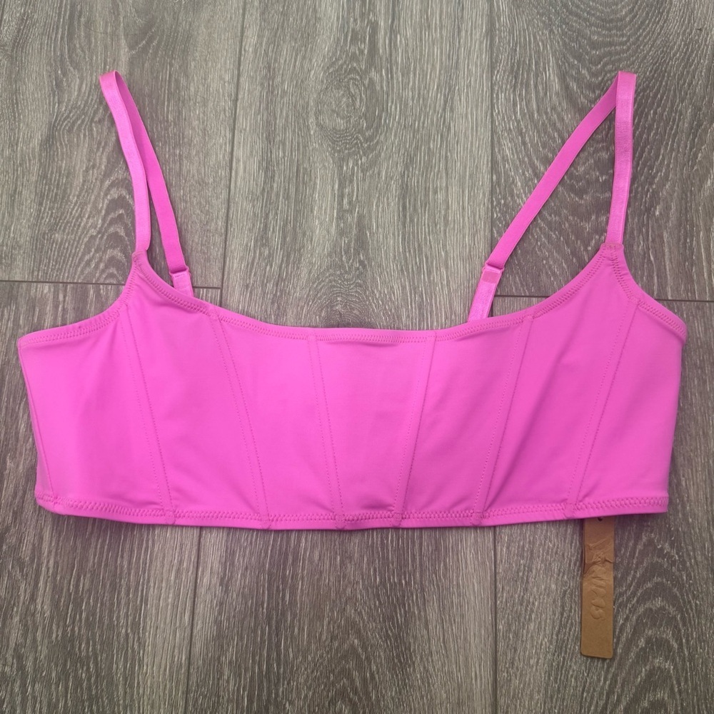 NWT SKIMS Fit Everybody Corset Top Neon Pink Size 3X - Picture 3 of 9